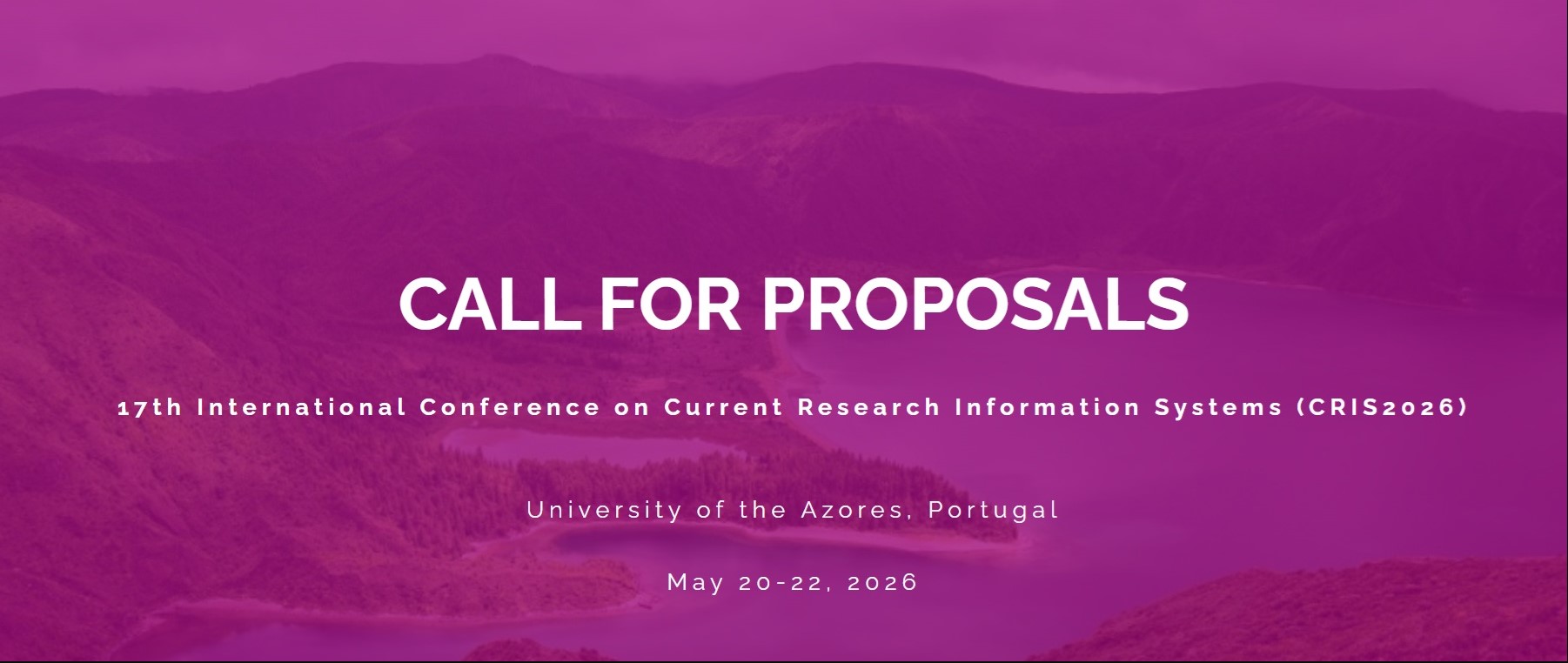 Call For Proposoals do evento CRIS2026
